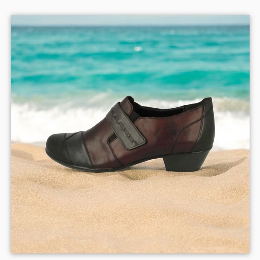 Remonte MaryJane Shoe -Genuine Leather-Wine-Black  Comfort Tech-Sz 39-8.5 -NEW☀️ - Picture 4 of 16